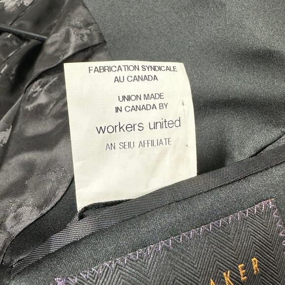 Ted Baker London Jules Flower Print Tux Peak Jacket Black Men's Size 38S NWT - Picture 8 of 10